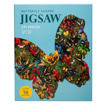 Butterfly shaped 575 pc jigsaw puzzle
